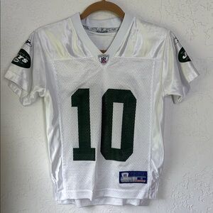 Reebok New York Jets #10 Chad Pennington White and Green Kids Jersey